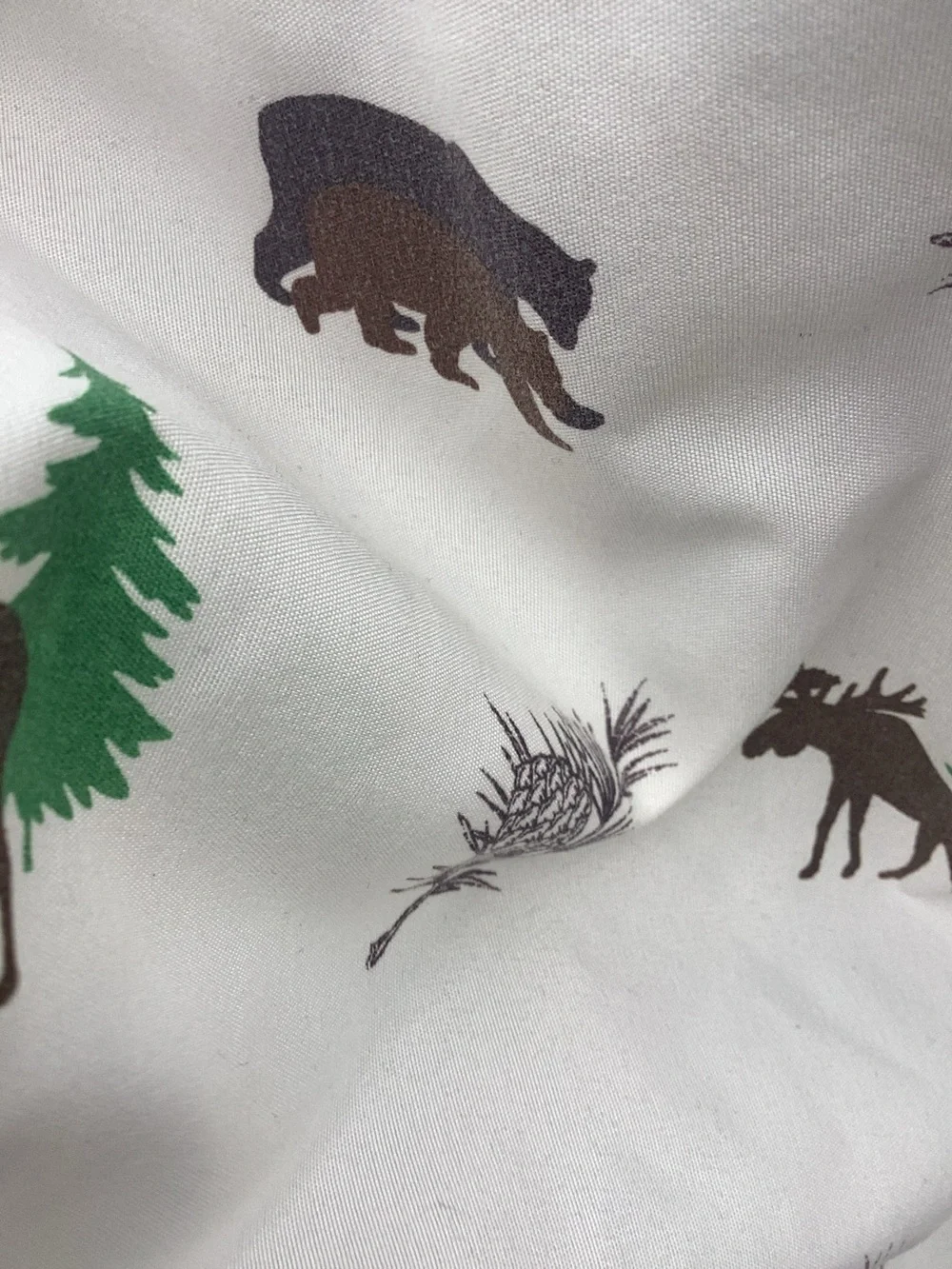 Bedding MOOSE, PINE TREES, BLACK BEAR, FLAT SHEET NPLVC Wildlife Bedding